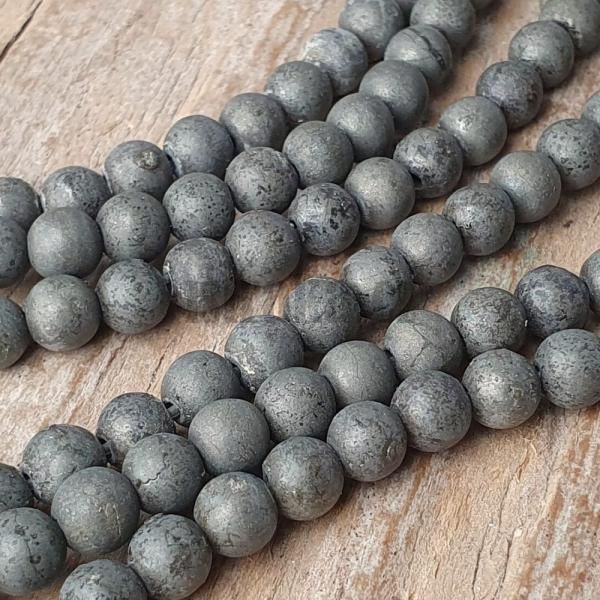 Pyrit korlky 4mm matn plra