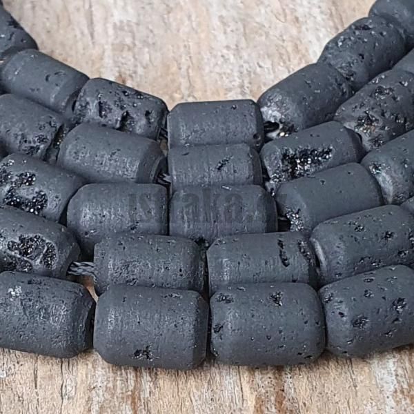 Acht drzov korlky 6x9mm ern matn plra