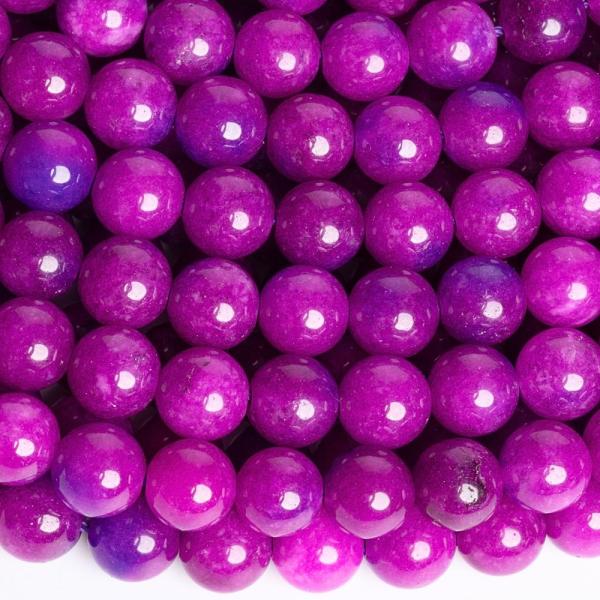 Jadeit kor�lky 8mm tmav�  fialov� modr� ���ra