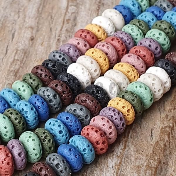 Lva korlky 6x3mm mix barev rondelky ra