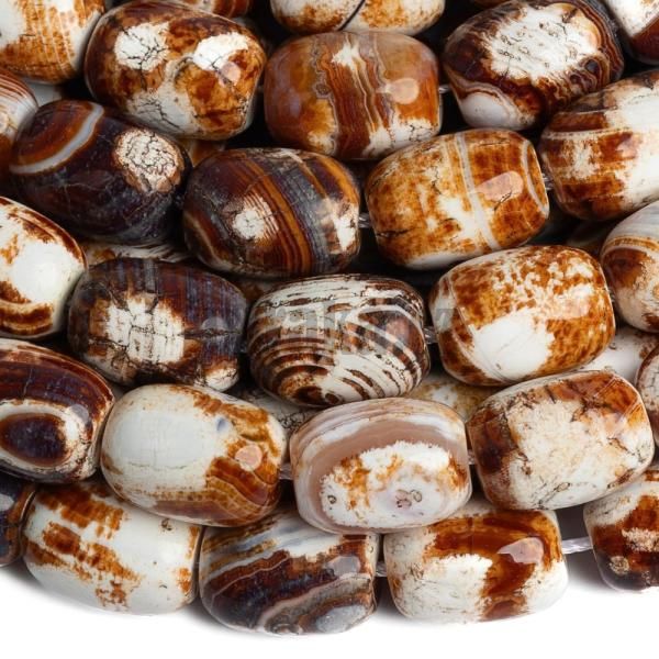 Acht Mongolsko korlky 14x10mm plra