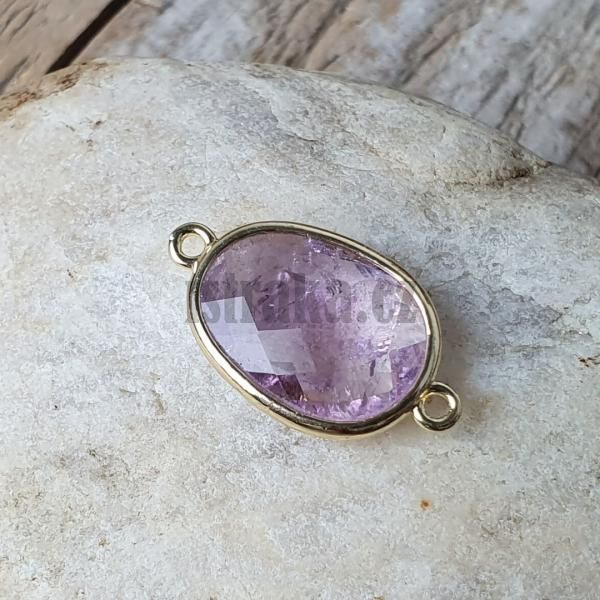 Mezikus lavender 14x23mm ovl zlat rm