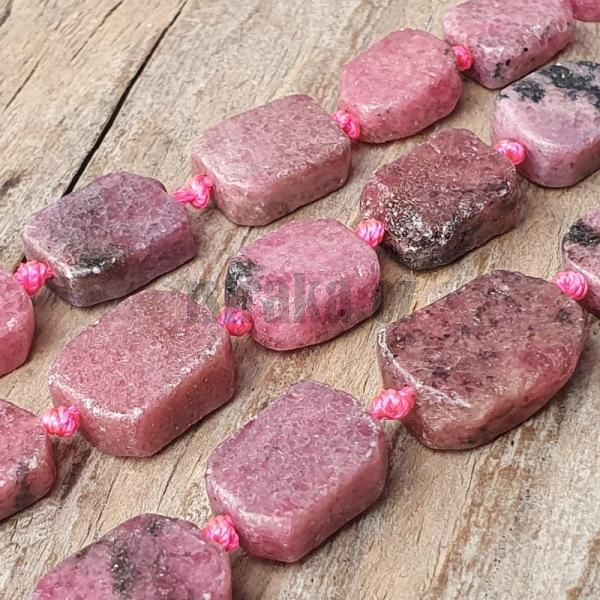 Rodonit Brazlie korlky 10x13mm obdlnky plra