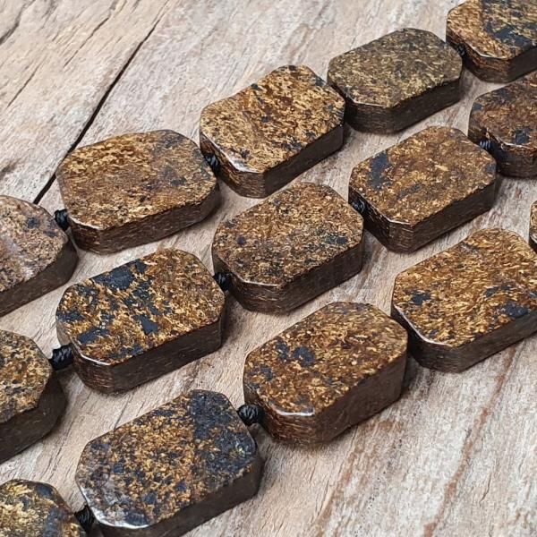 Bronzit korlky 10x15mm obdlnky plra
