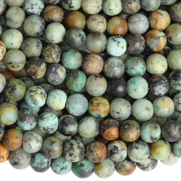 Tyrkys africk� kor�lky 4mm matn� ���ra