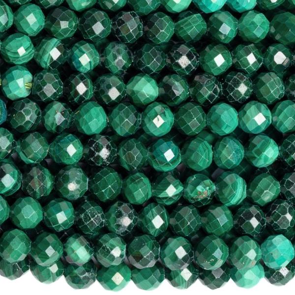 Malachit kor�lky 3mm brou�en� ���ra