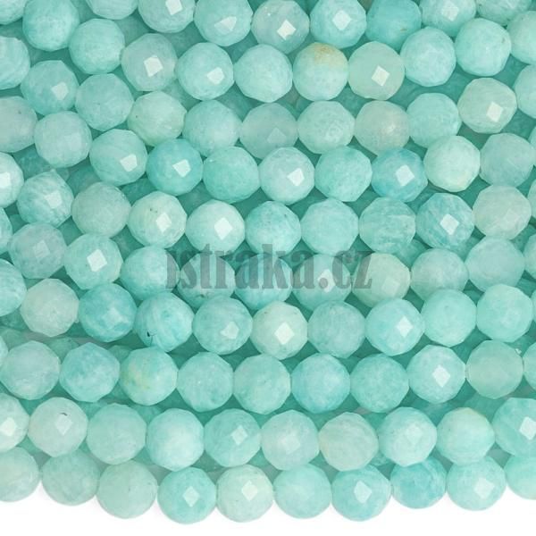 Amazonit korlky 4mm brouen plra