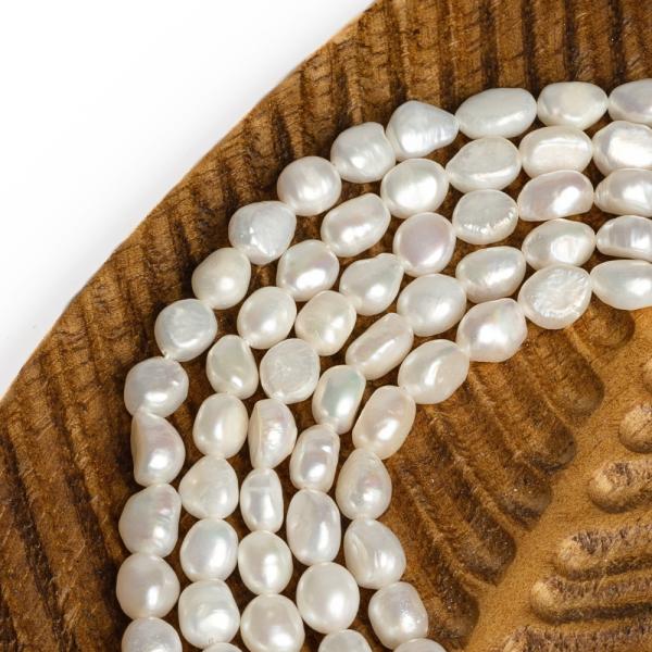 Perly ���n� kor�lky cca 7x8,5mm nugety ���ra