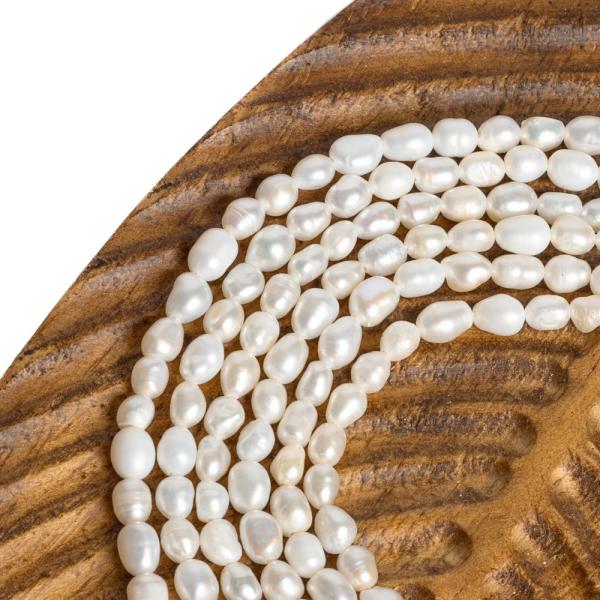 Perly ���n� kor�lky 6x4mm podlouhl� ���ra