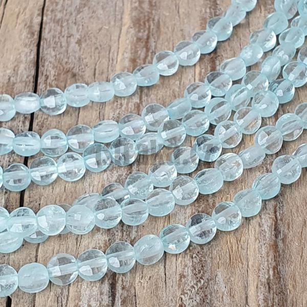 Topaz modr korlky 4mm penzek plra