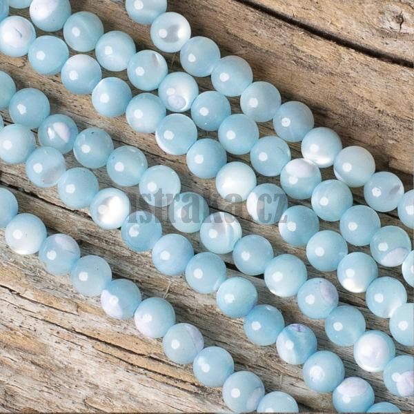 Perle korlky 3mm svtle modr ra