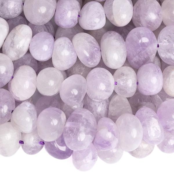 Ametyst lavender kor�lky kam�nky 9x12mm ���ra