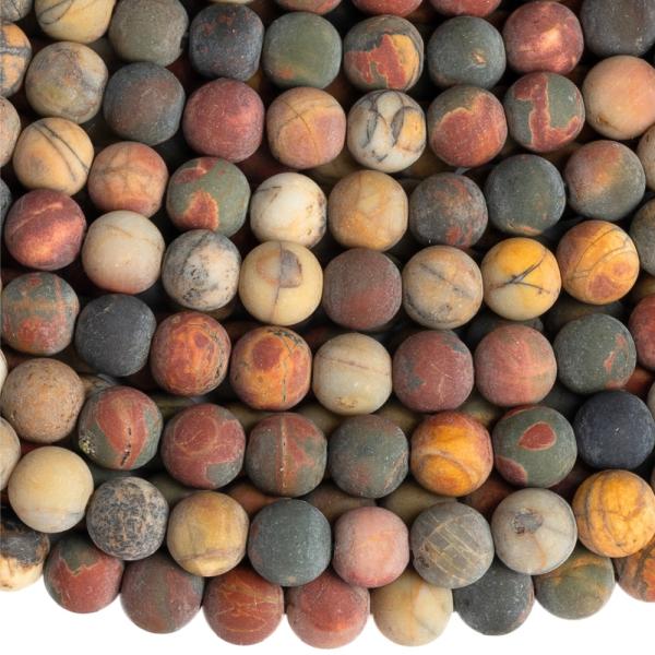 Jaspis picasso kor�lky 6mm matn� ���ra