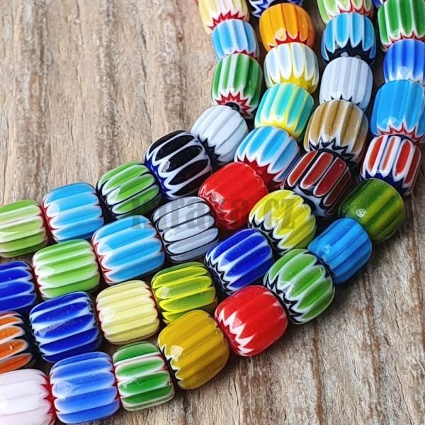 Millefiori korlky 8x8mm vlec ra