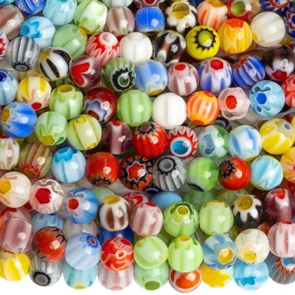 Millefiori kor�lky 4mm ���ra