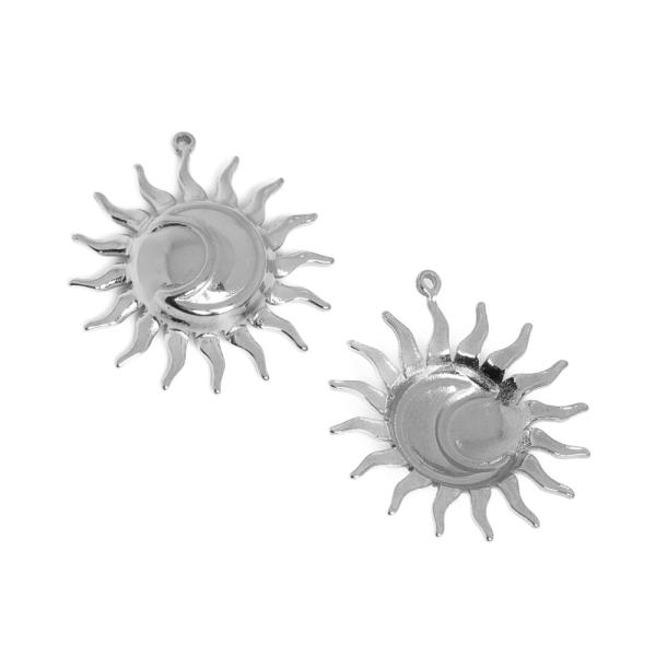 P��v�sek slunce s m�s�cem 27mm nerez