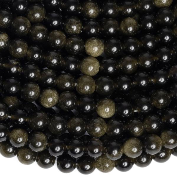 Obsidi�n zlat� kor�lky 6mm ���ra