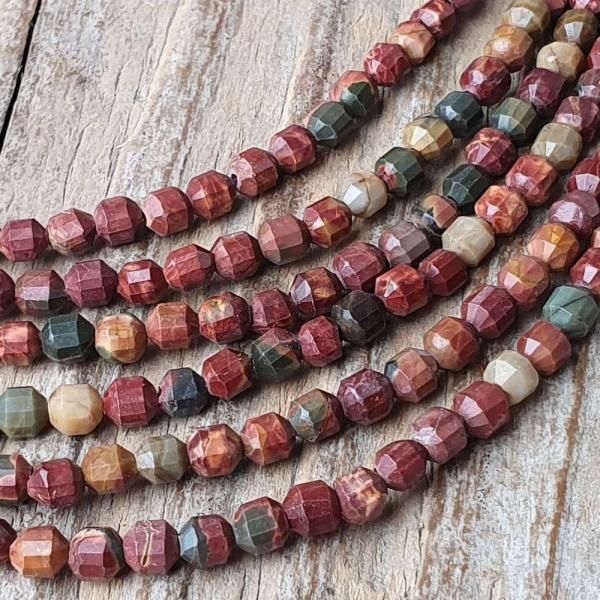 Jaspis Picasso korlky 4mm brouen soudek plra