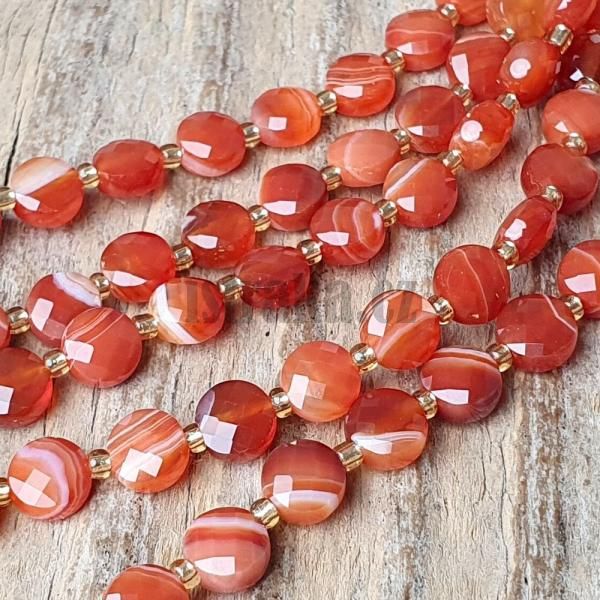 Sardonyx korlky 6mm disky brouen plra
