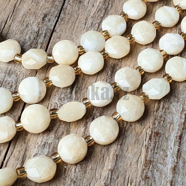 Jadeit krmov korlky 8mm disky brouen plra