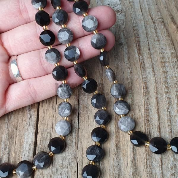 koralky-z-mineralu-obsidian-strieborny-disky-brusene-10mm-leskle-fazetovane-sedocierne-