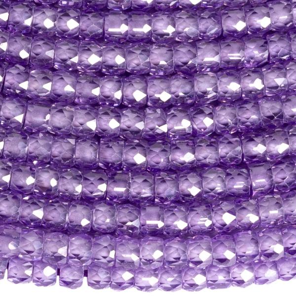 Kubick� zirkon kor�lky 3x2mm  fialov� rondelky brou�en� ���ra