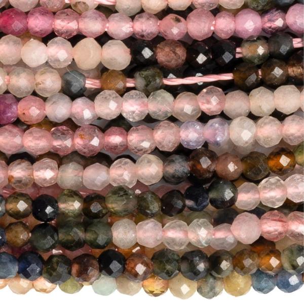 Turmal�n mix barev kor�lky 2mm brou�en� ���ra