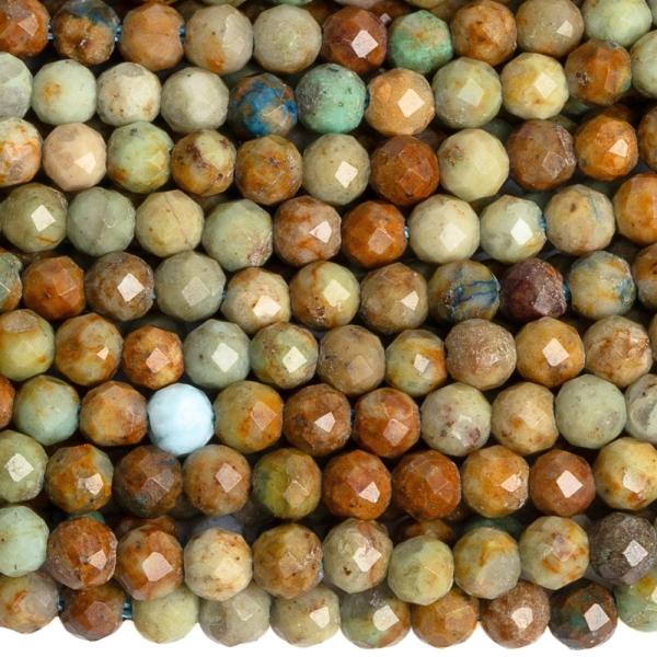 Tyrkys Peru mix barev kor�lky 3mm brou�en� ���ra