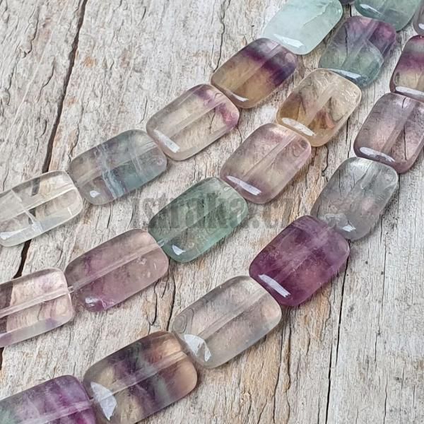 Fluorit korlky 10x14mm obdlnky plra
