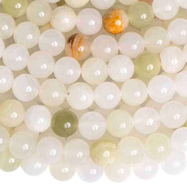 Jadeit �luto-hn�d� kor�lky 8mm ���ra