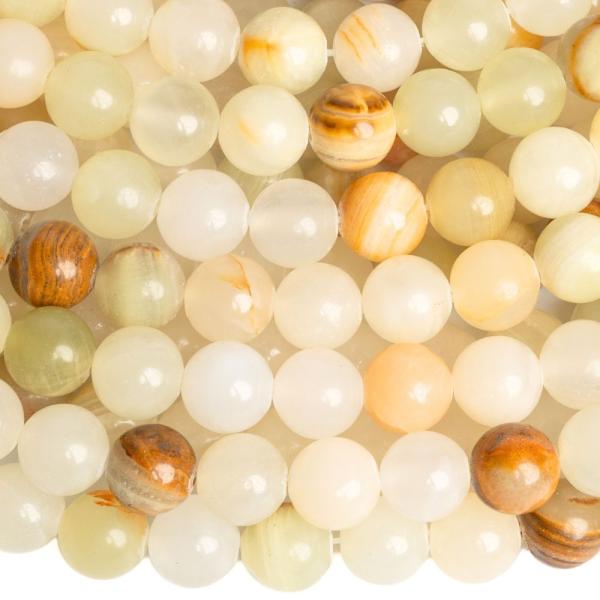 Jadeit �luto-hn�d� kor�lky 8mm ���ra