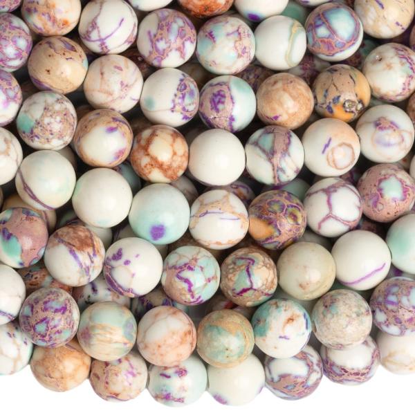 Jaspis regalit kor�lky 8mm smetanov� mix barev ���ra