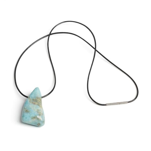 Larimar p��v�sek se ���rkou s nerezov�m uz�v�rem