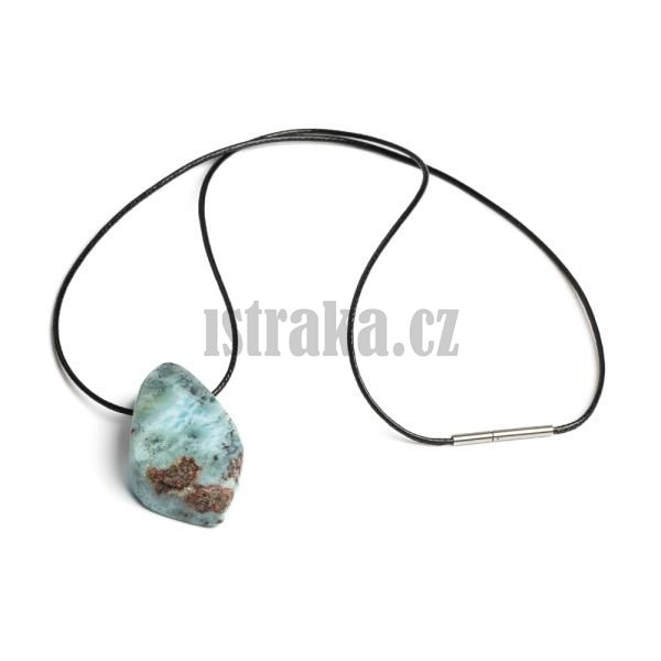 Larimar pvsek se rkou s nerezovm uzvrem