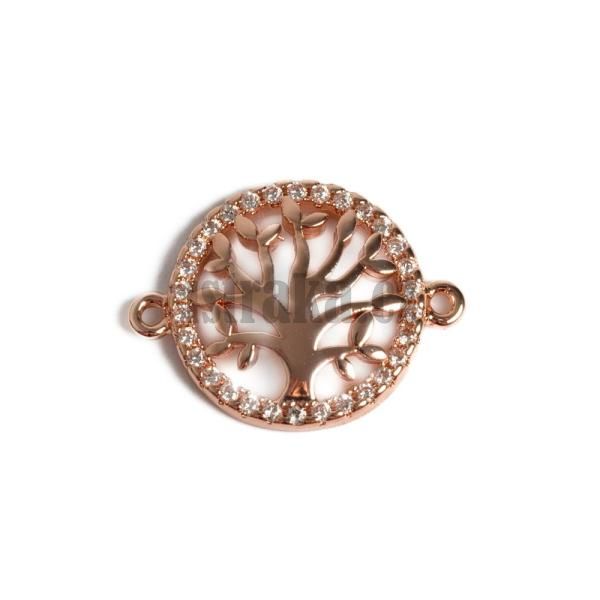 Strom ivota mezidl rov zlato s blmi zirkony