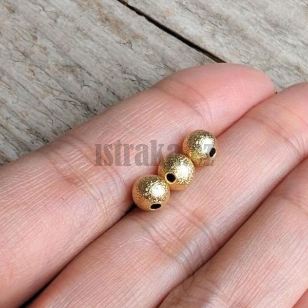 Kuliky korlky 6mm zlat matn 10 ks