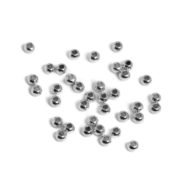 Kuli�ky kor�lky 3mm st��brn� nerez 30 ks