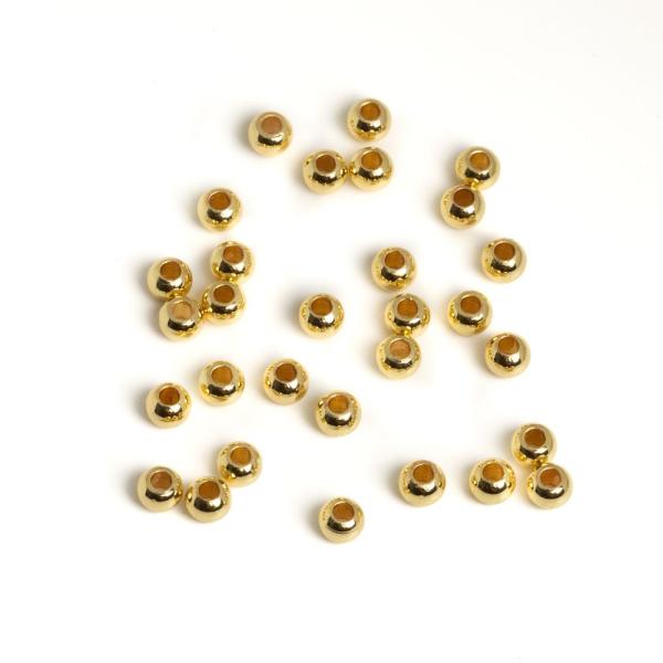 Kuli�ky kor�lky 3mm zlat� nerez 30 ks