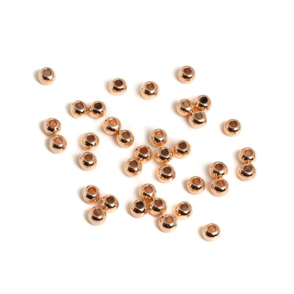 Kuli�ky kor�lky 3mm r��ov� zlato nerez 30 ks