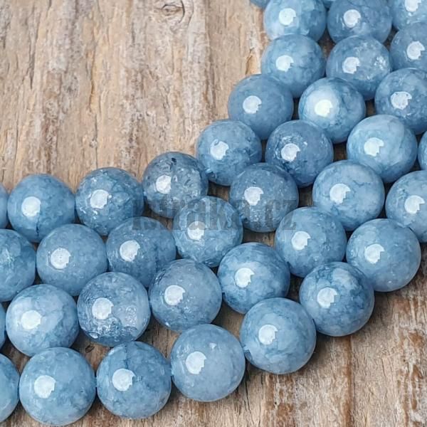 Kemen korlky 8mm imitace akvamarnu ra