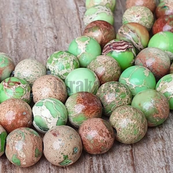 Jaspis regalit korlky 8mm svtl zelen ra