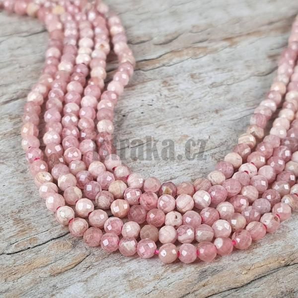 Rodochrozit korlky 2,5mm brouen ra
