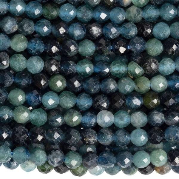 Turmal�n modr� kor�lky 2,5mm brou�en� ���ra