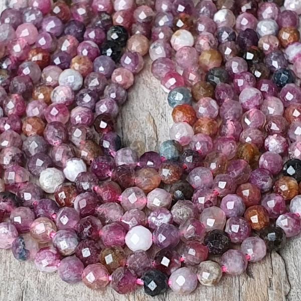 Turmaln korlky 3mm jarn mix brouen ra