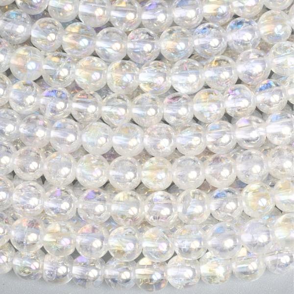 K�i���l aqua aura praskan� kor�lky 4mm b�l� p�l���ra