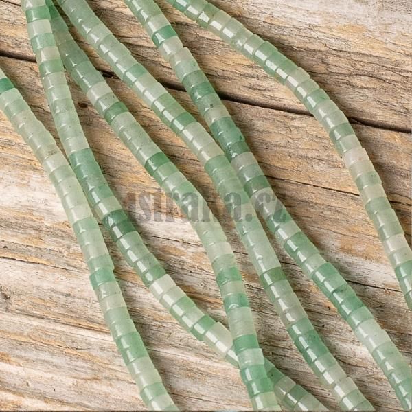 Avanturin zelen korlky 4x2mm heishi plra