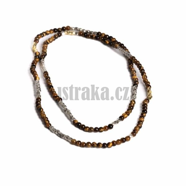 Nhrdelnk z tygho oka + hematit 4mm