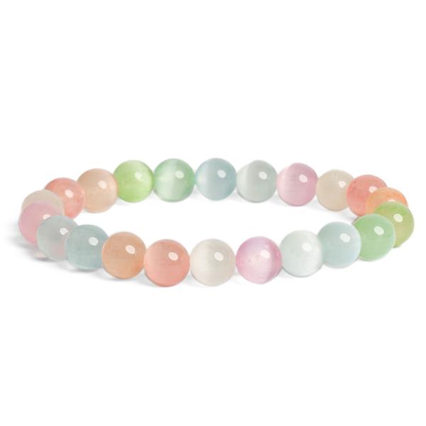 N�ramek selenit 8mm pastelov� mix barev