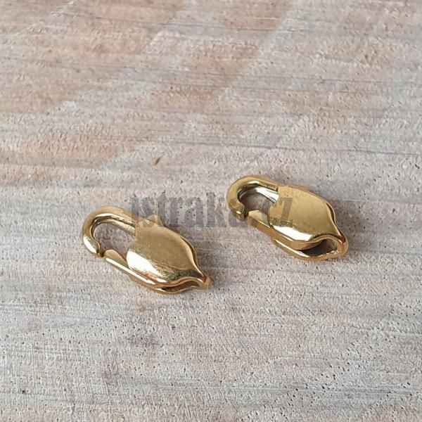 Karabinka zlat nerez 9x5mm