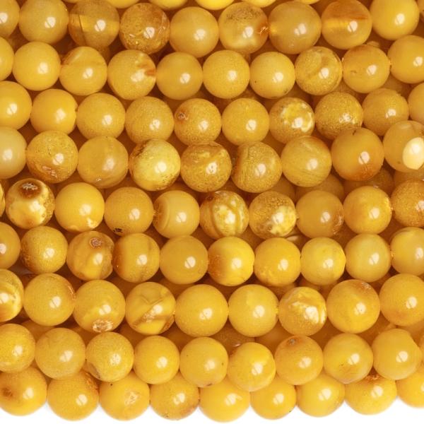 Jantar �lut� kor�lky 4mm ���ra